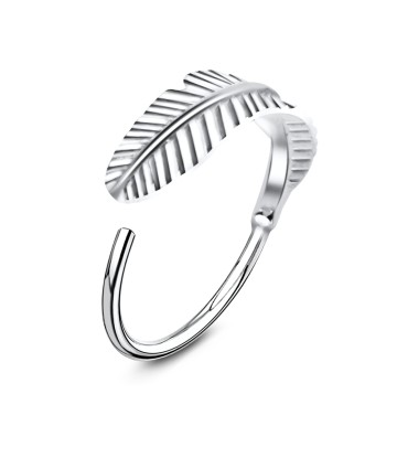 Leaf Style Silver Nose Ring NSKR-72